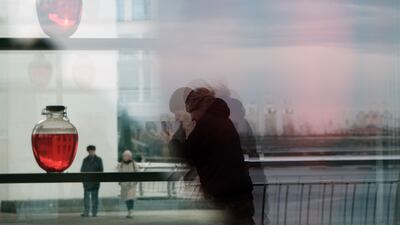 People walk through central Kyiv on New Years Day. Getty Images