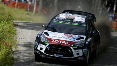 Mats Ostberg in action on his way a a third place finish at Rally Finland. Vesa Moilanen / Reuters