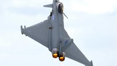 More than 30 of the 72 Eurofighter Typhoons on order Saudi Arabia have been delivered so far. Adrian Dennis / AFP