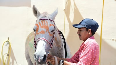 Painting the horses is another popular activity