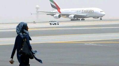 Emirates will soon resume flights to Tripoli. Karim Sahib / AFP