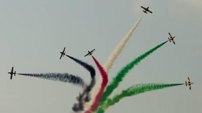 The Armed Forces Air Show on Abu Dhabi Corniche included a Knights show, a F-16 air show and a Mirage air show.