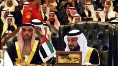 Sheikh Khalifa bin Zayed, President of the UAE and Ruler of Abu Dhabi, pictured at the summit of GCC leaders in Kuwait City.