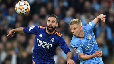 Dani Carvajal - 7: Allowed De Bruyne to ghost in front of him for City’s early goal. Vital clearance just before break from Mahrez cross across six-yard box and even more important block on line just after half-time from Foden after Mahrez hit post. Good ball into box that Militao failed to finish. EPA