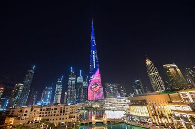 On July 19, 2020 Dubai's Burj Khalifa was lit up in support of the UAE's Hope Mars probe, ahead of it's launch from Japan. AFP