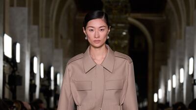 A man's utility shirt, snatched in at the waist, at Tory Burch. Photo: Tory Burch