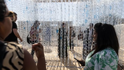 Visitors at Ras Al Khaimah Arts Festival. Antonie Robertson / The National