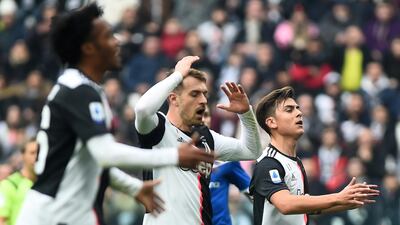 Juventus' Aaron Ramsey reacts during the match against Brescia at the Allianz Stadium. Reuters