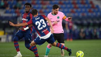 Lionel Messi, 8 - Drifted around for the first 25 minutes, then volleyed his 29th league goal of the season. He has 36 in all competitions. Then laid the ball off to Dembele who set up the second and it looked like his team were cruising to victory and to the top of the table. That didn’t happen and the league title looks a tall order with two games to play. Getty