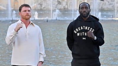 Canelo Alvarez and Terence Crawford fight in Las Vegas on Saturday night. Getty Images