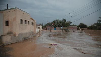 Flooding also washed out roads and water rose as high as car bumpers in some areas. Mariam Al Nuaimi / The National