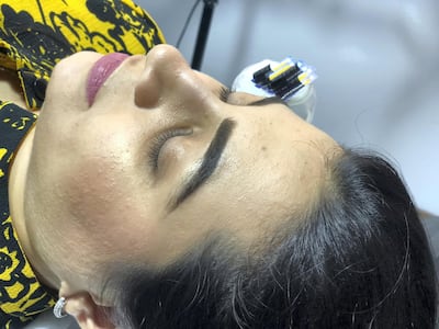 Before: the models natural lashes. Courtesy That Hair Tho