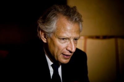 Former French prime minister Dominique De Villepin is among signatories calling for the EU to harden its position on Israel's actions in the occupied West Bank. Lauren Lancaster / The National