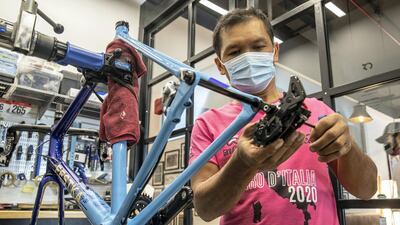 The Feskta bike seen here features poems written by Sheikh Mohammed bin Rashid Al Maktoum