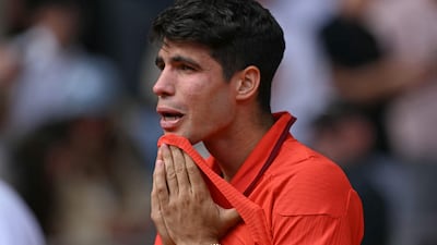Spain's Carlos Alcaraz after his defeat against Serbia's Novak Djokovi. AFP
