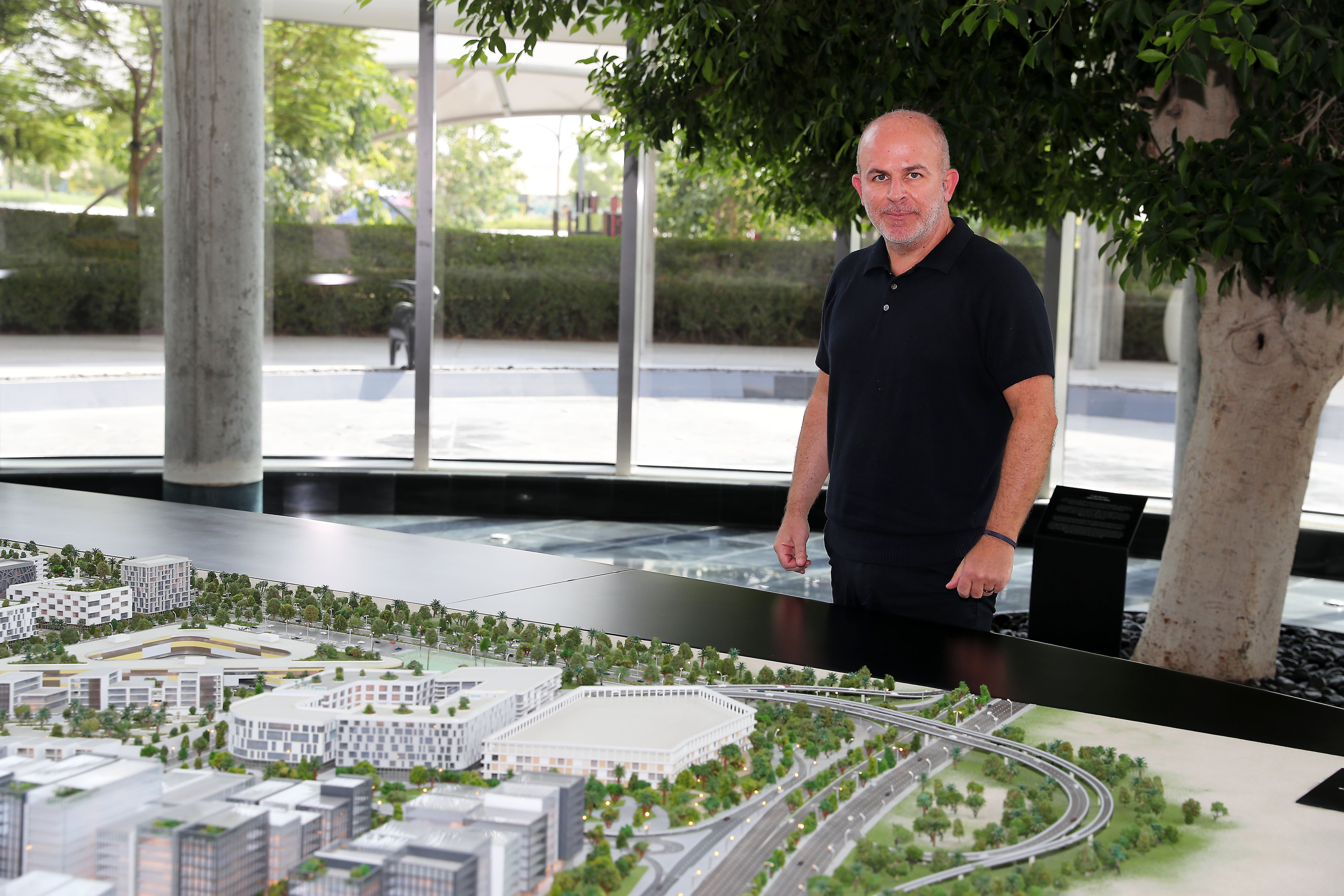 Maher Metraji, senior development director at Arada, is responsible for delivering the project. He said Aljada marks a new era for Sharjah developments. Pawan Singh / The National