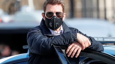 Tom Cruise is seen on the set of "Mission: Impossible 7' while filming in Rome, Italy on October 13, 2020. Reuters