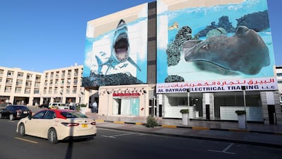 Street art and graffiti seen in Al Karama, Dubai. Chris Whiteoak / The National