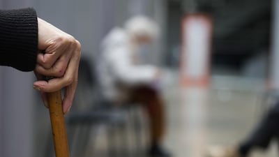Elderly visitors wait to receive a dose of the Covid-19 vaccine in Paris, France, on January 28. Bloomberg