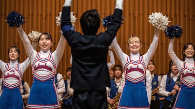 Members of the Gakushuin University 'oendan'