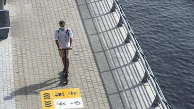 E-scooters in particular have grown in popularity and many can reach 25kph or more. Antonie Robertson / The National