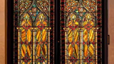 Stained glass windows at The Beverly House