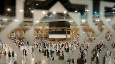 Pilgrims circumambulate the Kaaba in Makkah. AP
