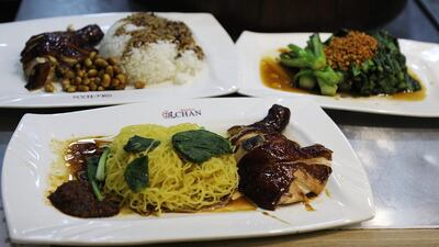 A plate of Hawker Chan’s soya sauce chicken noodle or rice costs only $2 Singapore dollars, or a little more than Dh5 - making it the world’s cheapest Michelin-starred meal.