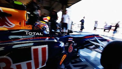 Mark Webber was quickest in yesterday's practice session at Silverstone.