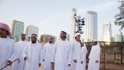 Sheikh Khalifa bin Sultan visits Qasr Al Hosn fort, on the opening day. Silvia Razgova / Crown Prince Court - Abu Dhabi