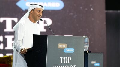 Abdulla Al Karam, director general of the Knowledge and Human Development Authority, was honoured for his outstanding contribution to education. Chris Whiteoak / The National