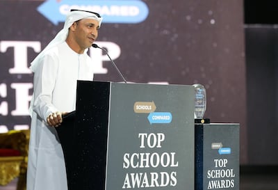 Abdulla Al Karam, director general of the Knowledge and Human Development Authority, was honoured for his outstanding contribution to education. Chris Whiteoak / The National