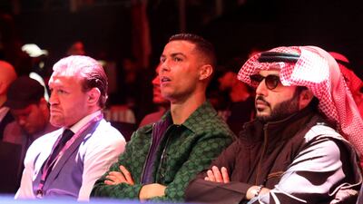 UFC great Conor McGregor with football superstar Cristiano Ronaldo in Riyadh. Reuters