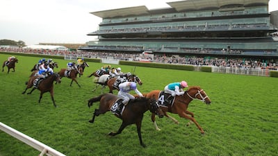 Finche, ridden by Kerrin McEvoy, wins the Kingston Town Stakes at Royal Randwick Racecourse in Sydney, on Saturday, September 21. Getty