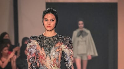 A look from Dior's spring 2019 haute couture collection, presented in Dubai on March 18.