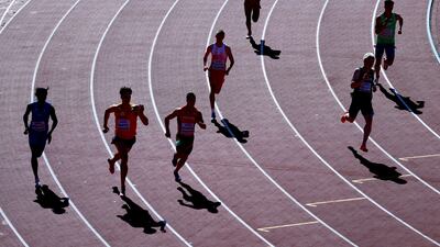 Action from the men's 400m on day one of the European Athletics U20 Championships in Tampere, Finland. Getty Images