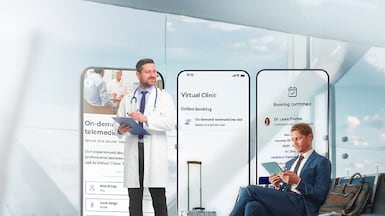 The new Mediclinic app allows patients to navigate booking a consultation, reviewing medical records or connecting with a doctor in real time. Pictures: Mediclinic