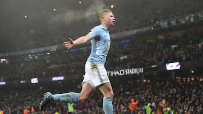 Kevin de Bruyne has been central to Manchester City's Premier League success this season. AFP