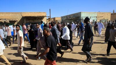 Sudanese demonstrators march along the street during anti-government protests after Friday prayers in Khartoum, Sudan January 11, 2019. Reuters