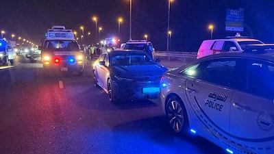 Dubai Police came to the aid of a driver who fell victim to cruise control failure. Photo: Dubai Police.