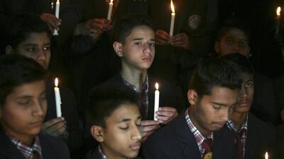 Students take part in a vigil for the Indian soldiers who died in an avalanche at the Siachen Glacier, in Jammu on February 9, 2016. An Indian soldier who was found alive after a six-day search has died of his injuries in hosptial. Mukesh Gupta / Reuters