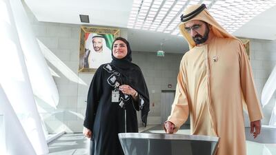 Sheikh Mohammed toured the ground floor museum which showcases the UAE's history, heritage and the metropolis Dubai has become, WAM reported.