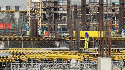 GCC states spent about Dh320 billion on construction this year, including work on the new terminal at Abu Dhabi Airport. Mona Al Marzooqi / The National