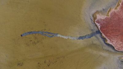 Lake Milh, also known as Razzaza Lake, in Iraq's central province of Karbala is also facing the perils of drought. AFP