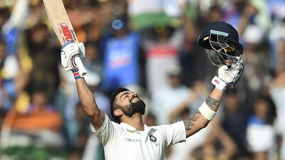 First Indian to hit seven double hundreds in Test cricket. AFP