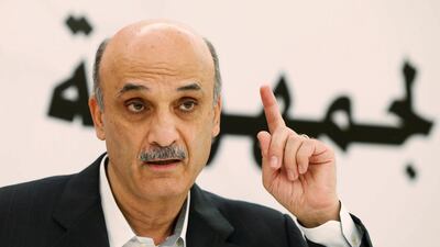 Lebanese Christian leader Samir Geagea at his home in the Lebanese village of Maarab in October 2018.