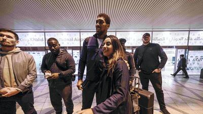 Anthony Joshua upon arrival in Saudi Arabia for ‘Clash on the Dunes’ against Andy Ruiz Jr. Courtesy Diriyah Season