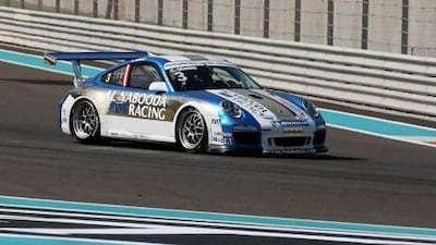 Clemens Schmid made a mistake at the start as pole leader but no damage was done. Pawan Singh / The National