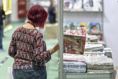 A hybrid Abu Dhabi Book Fair is taking place at Adnec this week. Antonie Robertson/The National