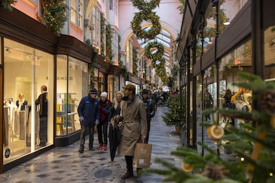 Shoppers in Burlington Arcade, London. Luxury retailers have been lobbying hard to get the government to re-instate tax-free shopping for tourists. Bloomberg